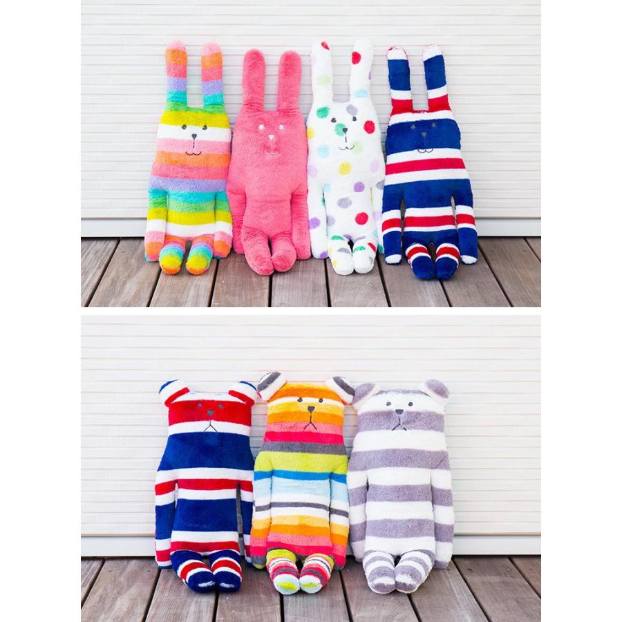 CRAFT HOLIC クラフトホリック　ぬいぐるみ＆抱き枕　3点　うさぎ　くま 抱き枕 ぬいぐるみ アクセント 抱きまくら うさぎ くま カラフル