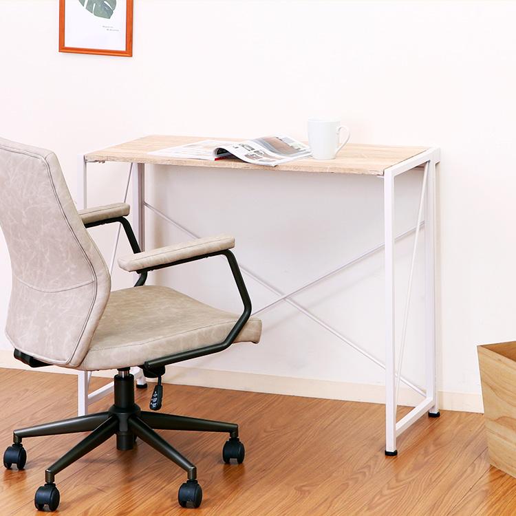 フォールディングデスク 幅90 おしゃれ 折りたたみ デスク 白 黒 机 パソコンデスク Pc テーブル 折れ脚 コンパクト収納 シンプル スリム 完成品 エスタ C インテリアと雑貨のお店 モリーフ 通販 Yahoo ショッピング