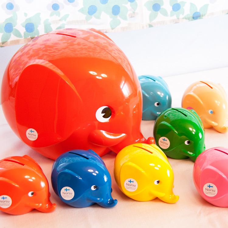 貯金箱 エレファントバンク Sサイズ ゾウ キャラクター 500円玉 テイスト 北欧雑貨 おもしろ雑貨 フィンランド カラフル C19elephants インテリアと雑貨のお店 モリーフ 通販 Yahoo ショッピング