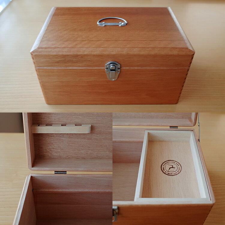 美品◾️倉敷意匠計画室 木製 救急箱 木箱 ウッドボックス 収納箱 ツガの救急箱 Mサイズ 倉敷意匠 ウッドボックス 薬箱 木箱 収納