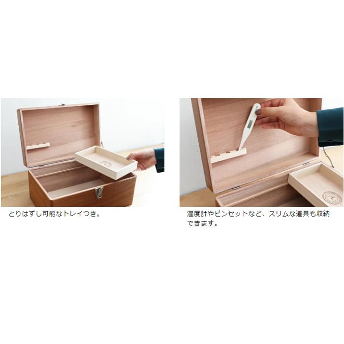 救急箱 Lサイズ 薬箱 木箱 収納ボックス 収納 アンティーク ふた付