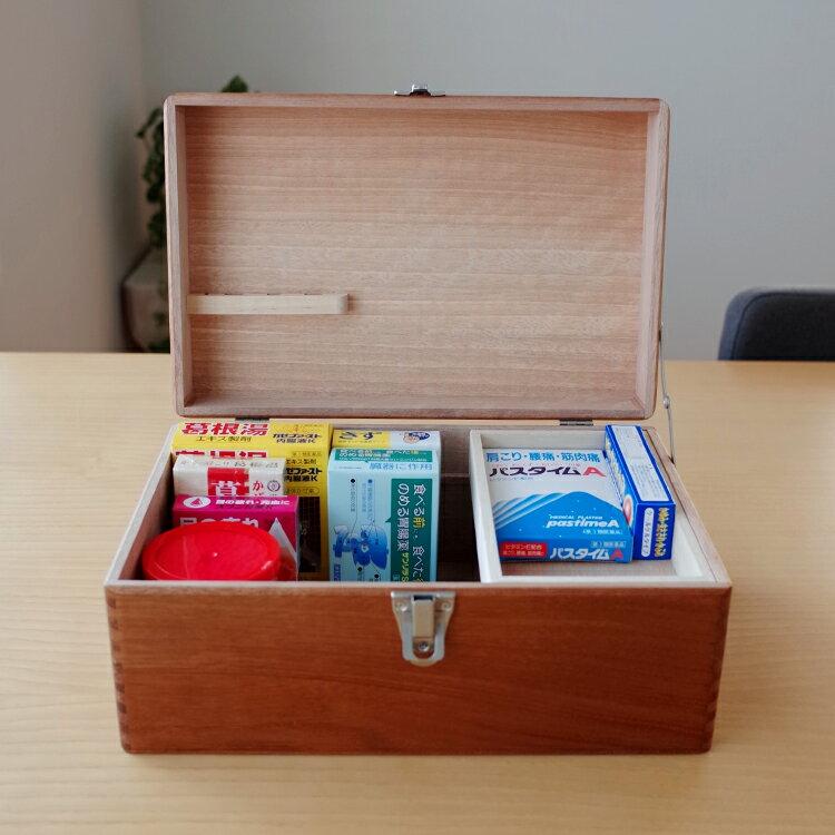 ツガの救急箱 Mサイズ 倉敷意匠 ウッドボックス 薬箱 木箱 収納