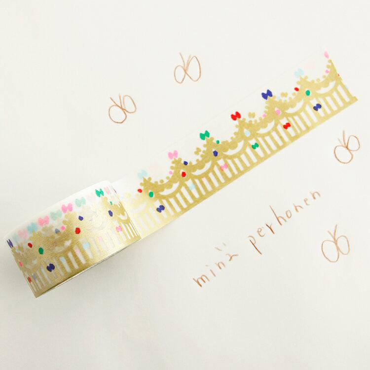 ミナ ペルホネン crown gold 27mm マスキングテープ パーティ 幅広