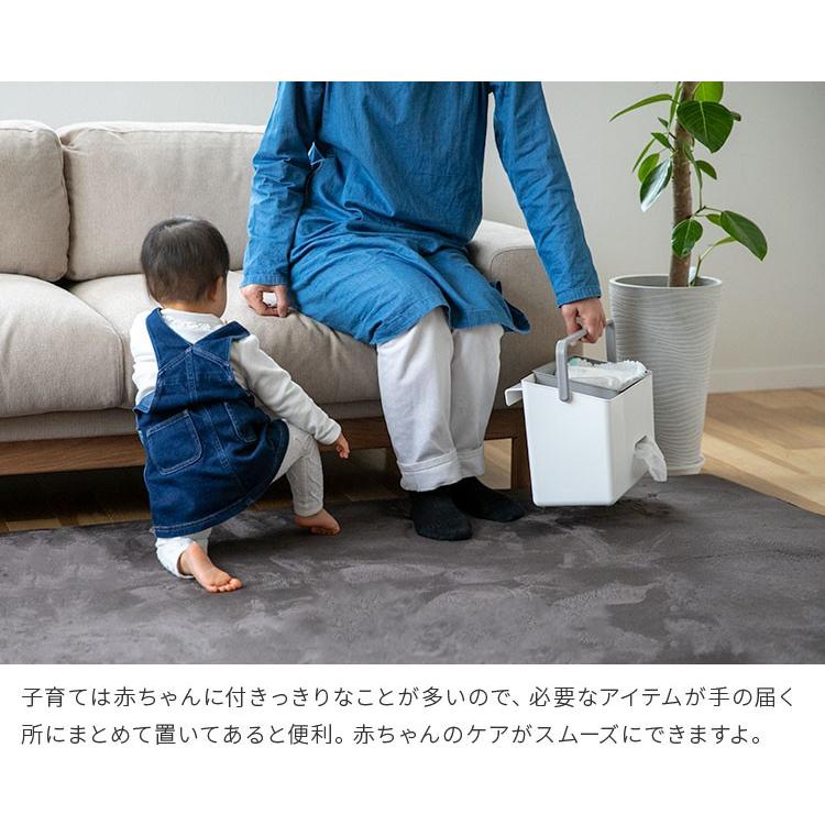 収納ボックス おむつ 収納 こども 赤ちゃん リビング おでかけ 寝室 ホワイト 大容量 フック 持ち運び 収納ケース デイリーケアオーガナイザー ライクイット C インテリアと雑貨のお店 モリーフ 通販 Yahoo ショッピング