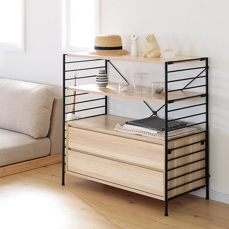 シェルフ おしゃれ 木目 北欧 引き出し リビング ラック インテリア ディスプレイ キッチン 収納 棚 収納棚 タンス 書棚 子供部屋 エンケル Enkel 送料無料 Ek 004 インテリアと雑貨のお店 モリーフ 通販 Yahoo ショッピング