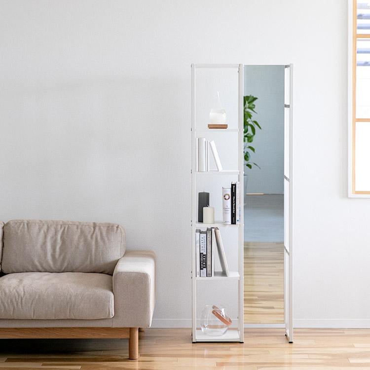 シューズラック 8段 ミラー付き 幅57cm 本棚 スリム 靴箱 玄関収納 傘立て おしゃれ 北欧 シンプル 下駄箱 収納棚 シェルフ スタンドミラー 全身ミラー 鏡 Si 024 インテリアと雑貨のお店 モリーフ 通販 Yahoo ショッピング