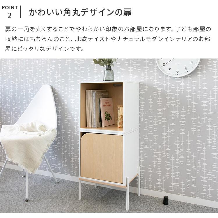 キューブボックス ツートンカラー CUBE BOX オープン 扉付き 棚付き