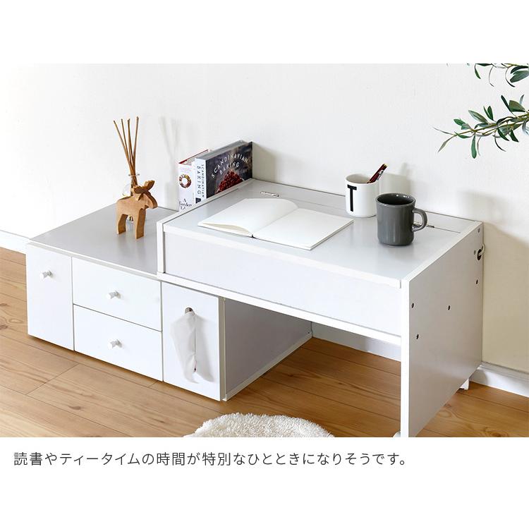 ドレッサー コンパクト 伸縮ドレッサー ロータイプ 木製 コンセント