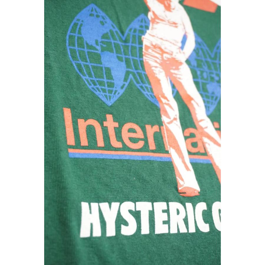 HYSTERIC GLAMOUR ヒステリックグラマー 02223CL03 HGC INTERNATIONAL オーバーサイズTシャツ GREEN 正規通販 メンズ (GREEN XL)｜molotovcocktail7010｜04