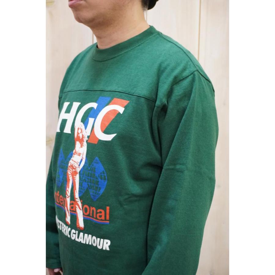 HYSTERIC GLAMOUR ヒステリックグラマー 02223CL03 HGC INTERNATIONAL オーバーサイズTシャツ GREEN 正規通販 メンズ (GREEN XL)｜molotovcocktail7010｜08
