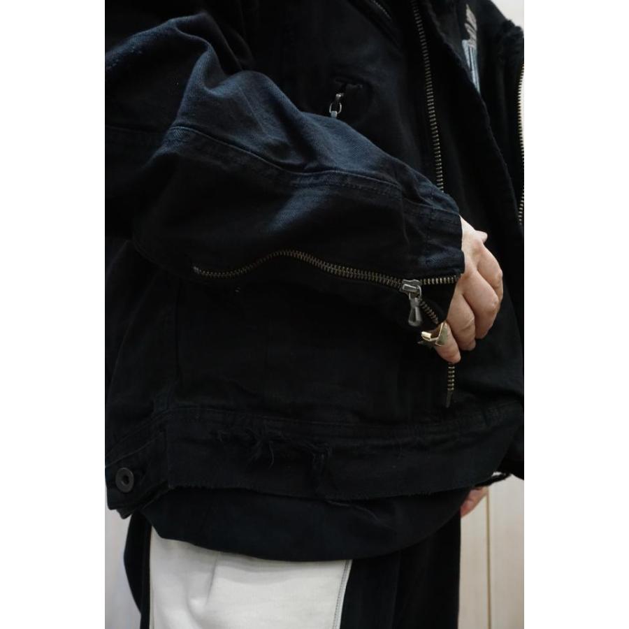 JULIUS ユリウス 767BLM3-BK DAMAGED BIKER DENIM JACKETダメージ