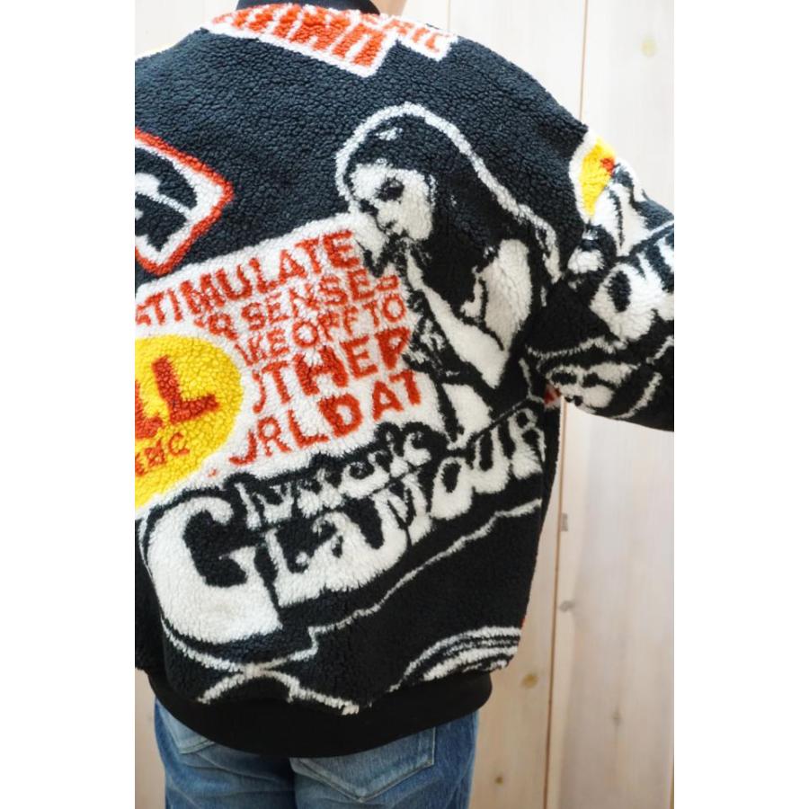 HYSTERIC GLAMOUR ヒステリックグラマー 01233AB08 HG ROADRUNNERS柄ジャカード リブブルゾン BLACK 正｜molotovcocktail7010｜11