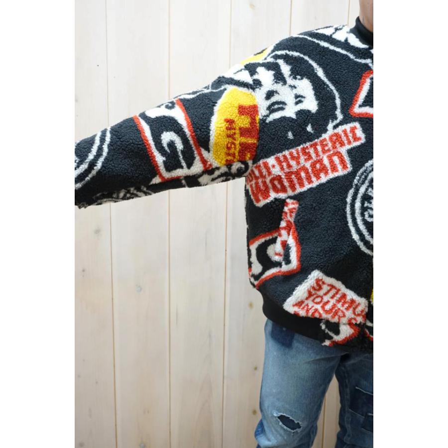 HYSTERIC GLAMOUR ヒステリックグラマー 01233AB08 HG ROADRUNNERS柄ジャカード リブブルゾン BLACK 正｜molotovcocktail7010｜14