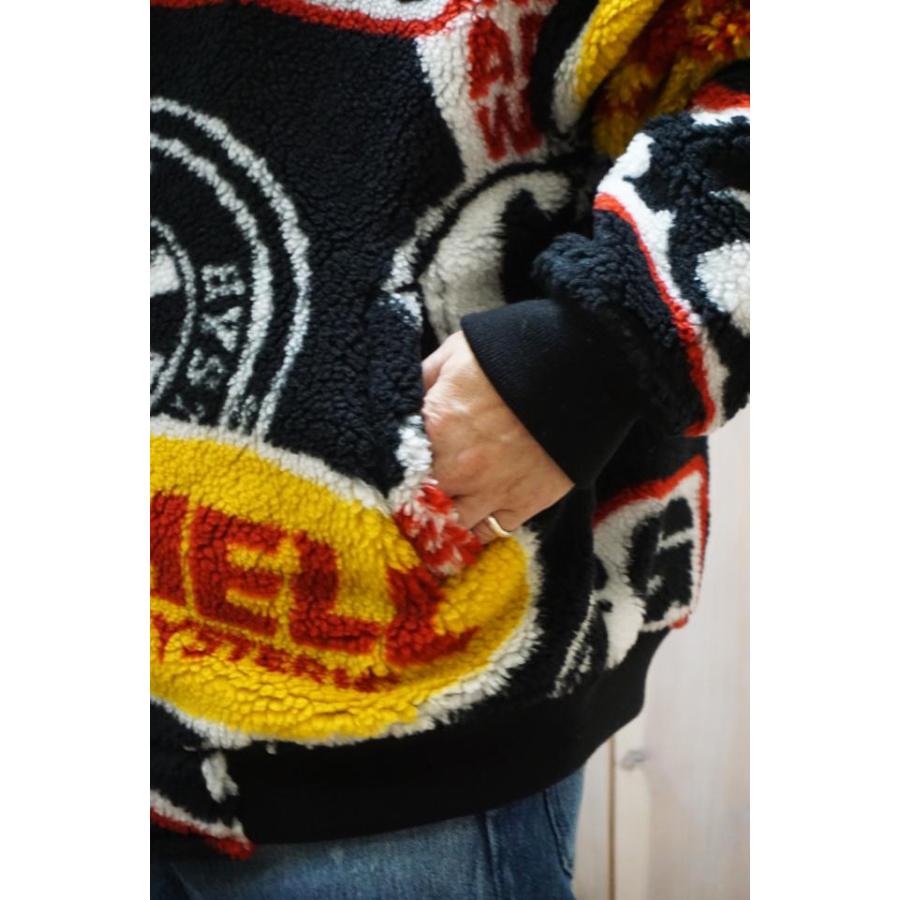 HYSTERIC GLAMOUR ヒステリックグラマー 01233AB08 HG ROADRUNNERS柄ジャカード リブブルゾン BLACK 正｜molotovcocktail7010｜08