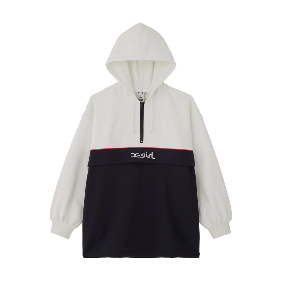 X-girl（エックスガール） 105233041006 BICOLOR ANORAK SWEAT DRESS X 