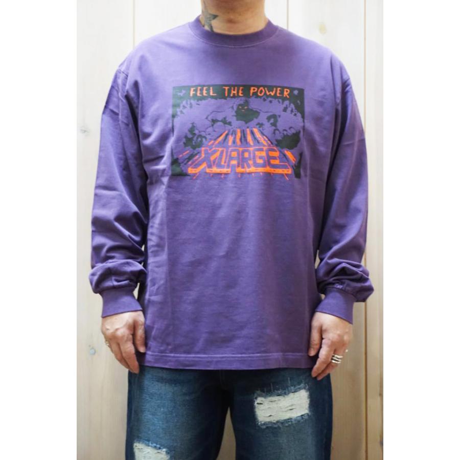 XLARGE エクストララージ 101234011005 PIGMENT DYED FEEL THE POWER L/S TEE XLARGE ロ｜molotovcocktail7010｜04