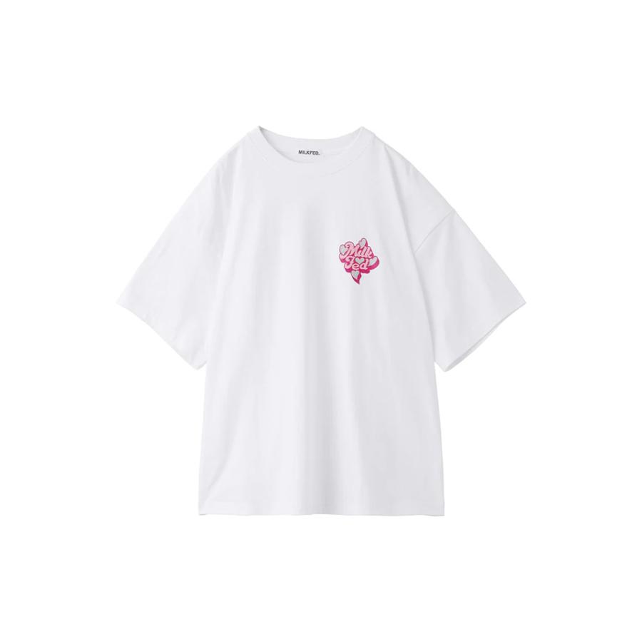 MILKFED. ミルクフェド 103232011016 GLITTER LOGO WIDE S/S TEE MILKFED. Tシャツ WHIT｜molotovcocktail7010｜03