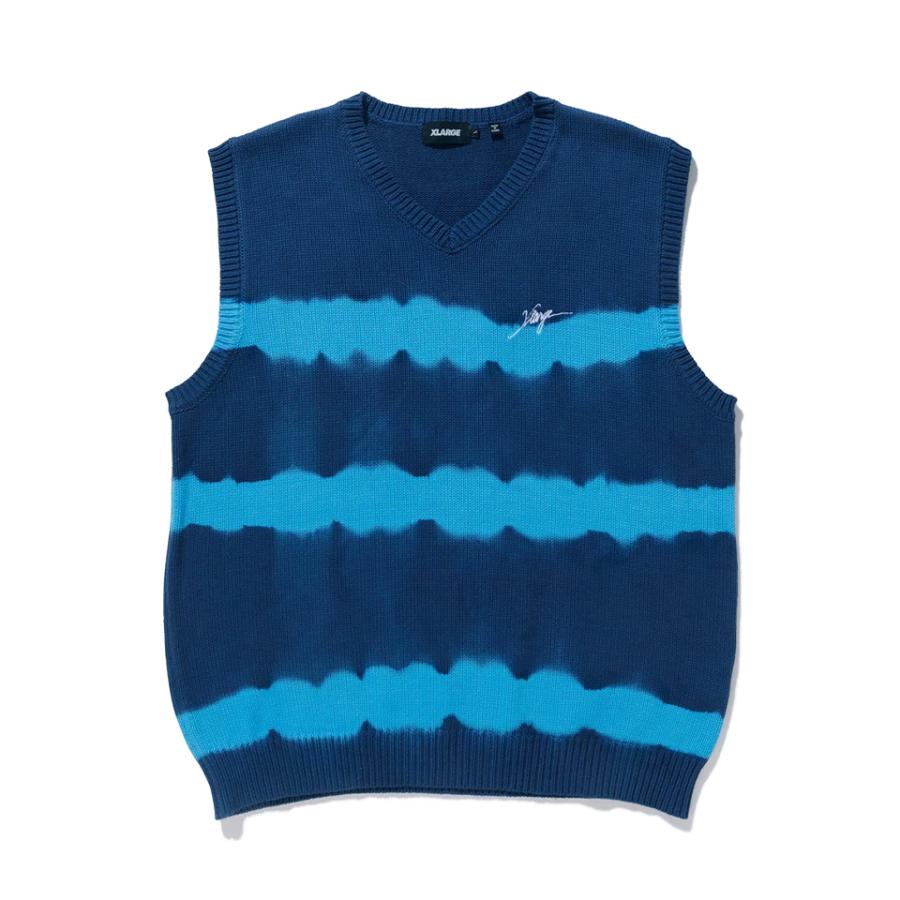 XLARGE（エクストラ ラージ） 101231015002 TIE DYE STRIPED KNIT VEST 