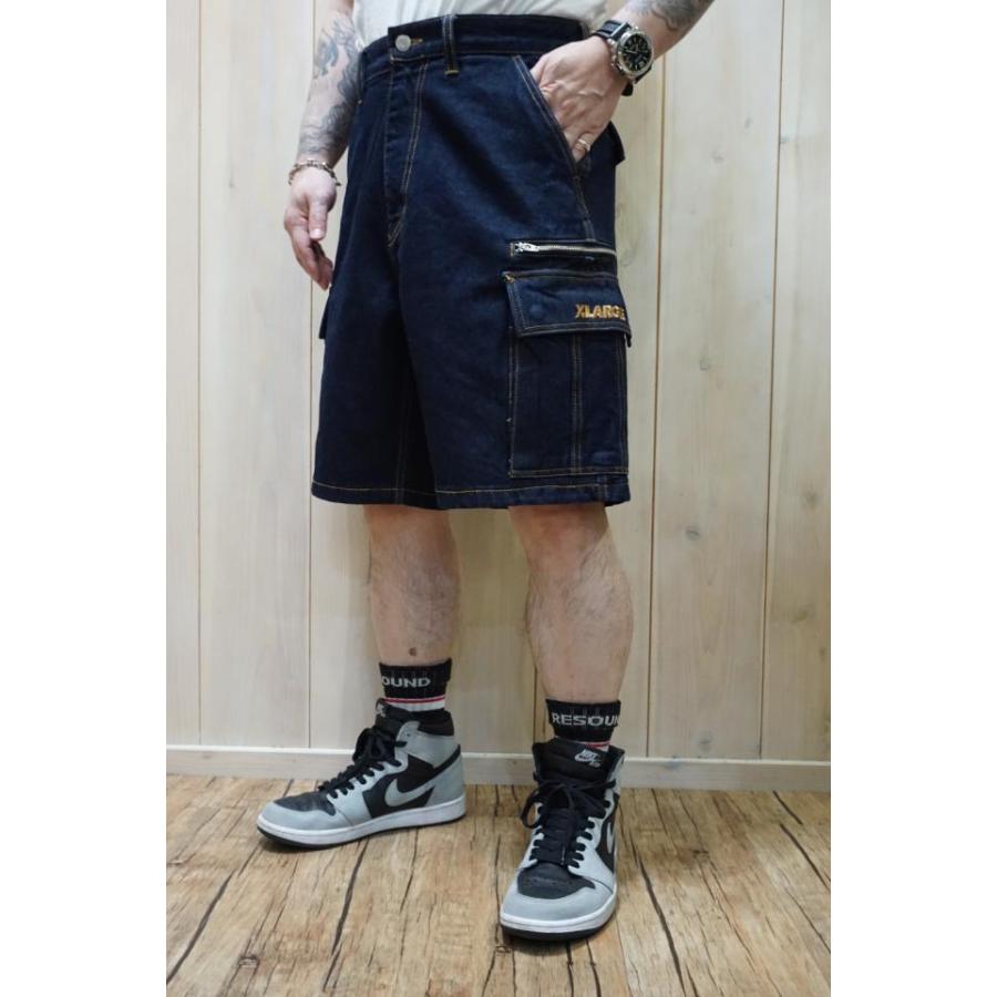 XLARGE エクストララージ 101232031015 DENIM CARGO SHORT PANTS XLARGE デニムカーゴショーツ IN｜molotovcocktail7010｜07