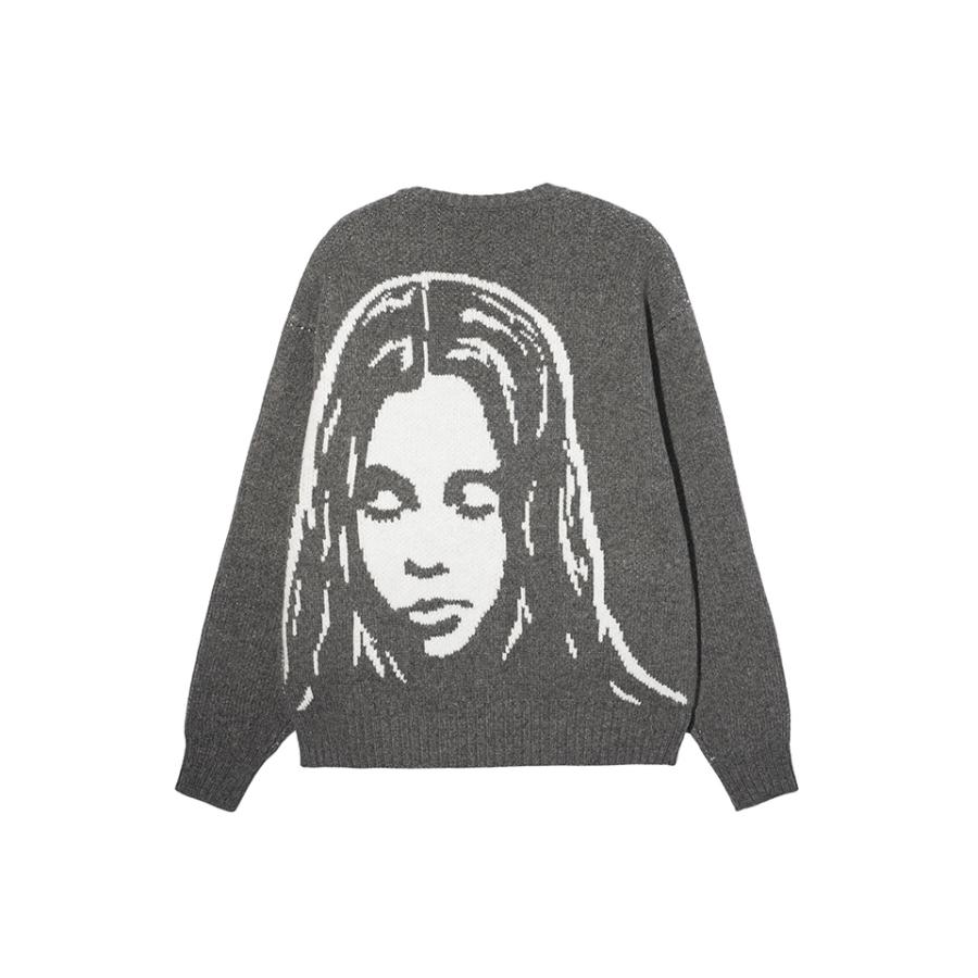 X-girl エックスガール 105243015005 FACE KNIT CARDIGAN フェイス  