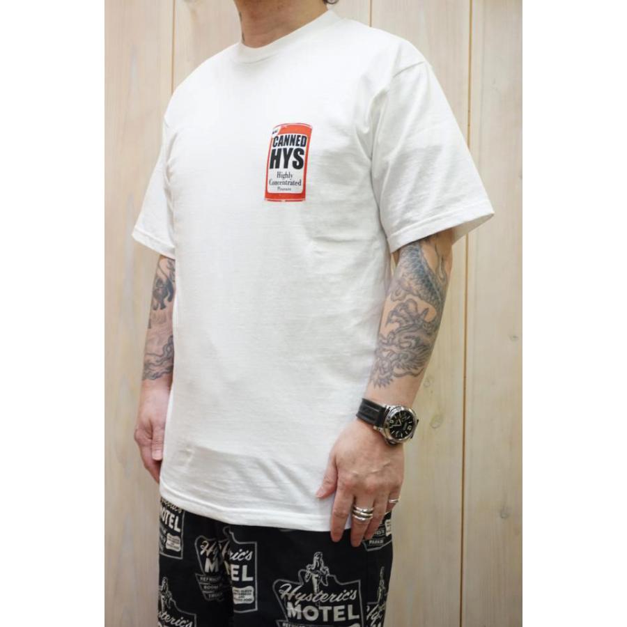 HYSTERIC GLAMOUR ヒステリックグラマー 02241CT26 CANNED HYSTERIC Tシャツ WHITE 正規通販 メンズ｜molotovcocktail7010｜07