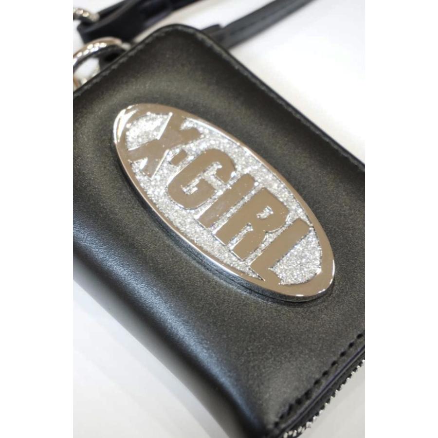 X-girl エックスガール 105242054015 GLITTER OVAL LOGO COIN AND CARD CASE コイン&カードケ｜molotovcocktail7010｜10