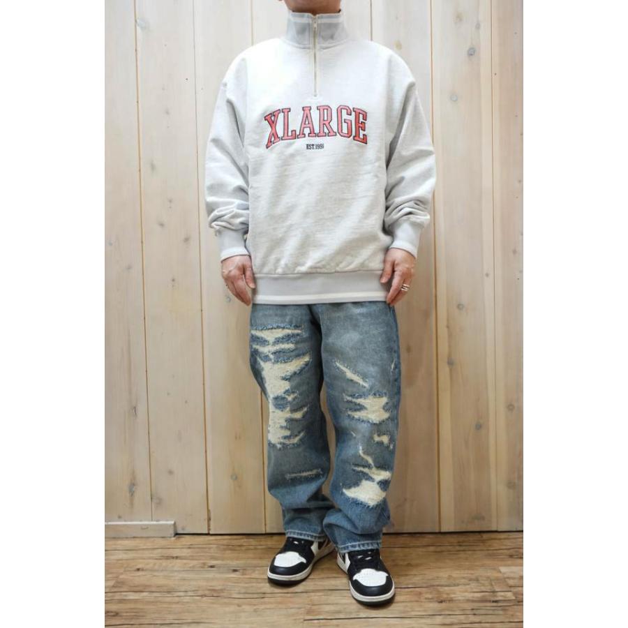 XLARGE エクストララージ 101241012008 STRIPED RIB HALF ZIP SWEATSHIRT ハーフジップスウェット｜molotovcocktail7010｜14