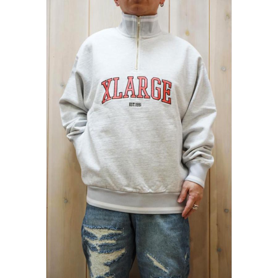 XLARGE エクストララージ 101241012008 STRIPED RIB HALF ZIP 