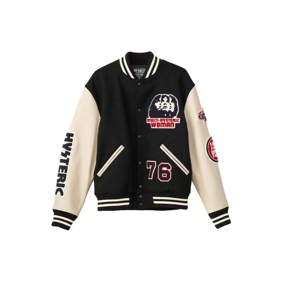 HYSTERIC GLAMOUR スタジャン　ヒスガール　刺繍　ワッペン　レザー HYSTERIC GLAMOUR（ヒステリックグラマー） 02253AB04 SPEAK NO EVIL