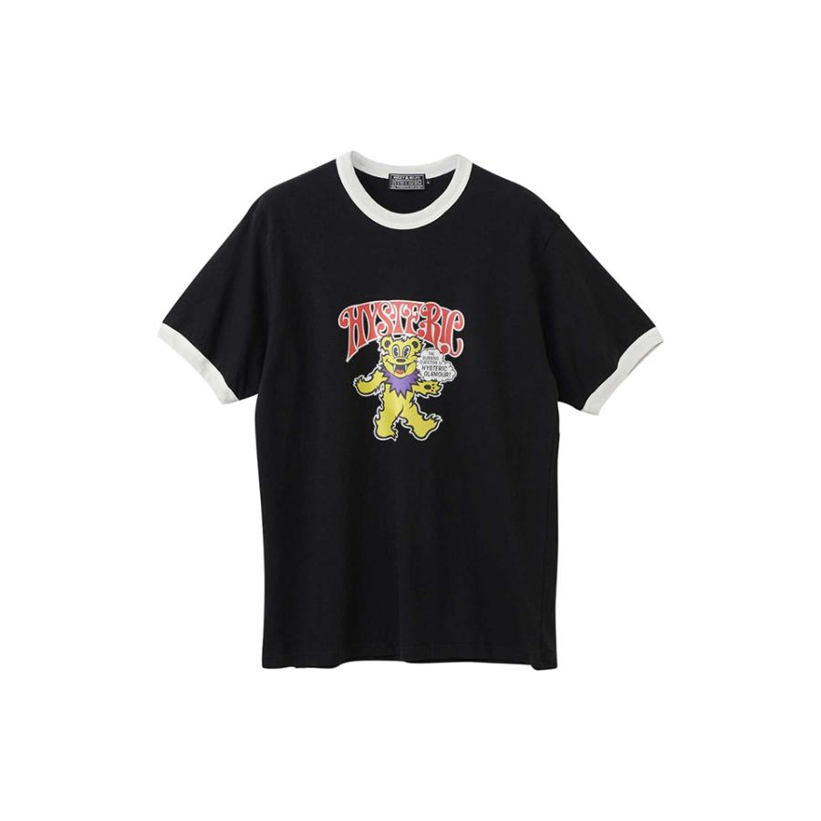 HYSTERIC GLAMOUR ヒステリックグラマー 02251CT38 FIRE BEAR GLITTER Tシャツ BLACK 正規通販 メンズ HYSTERIC GLAMOUR（ヒステリックグラマー） 02251CT38 FIRE BEAR