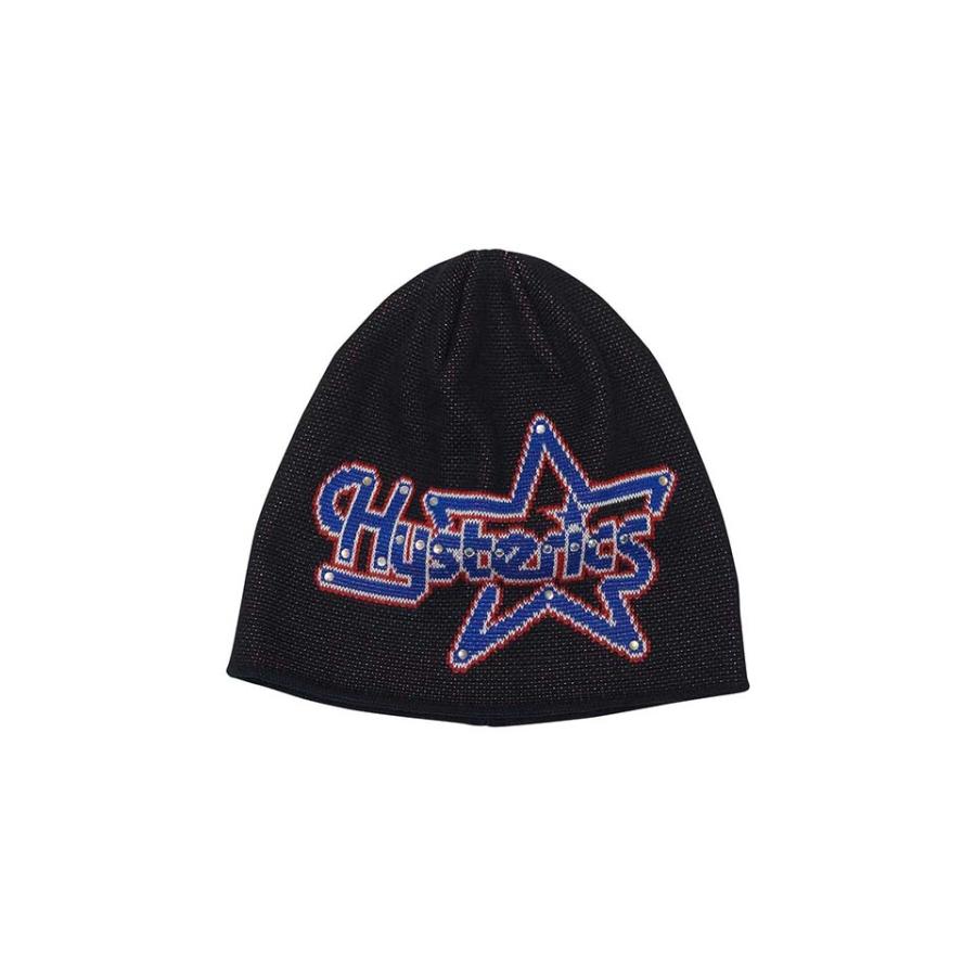 ヒステリックグラマー 黒ビーニー HYSTERIC GLAMOUR ヒステリックグラマー 01261QH01 STAR LOGO ビーニー