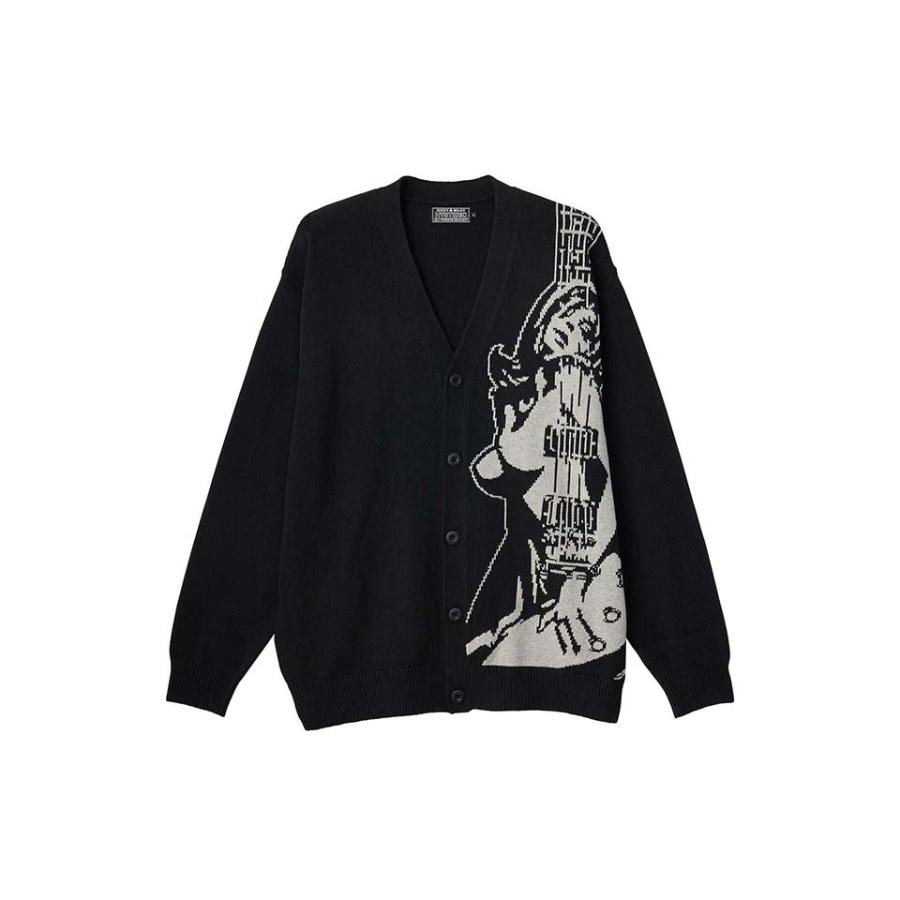 【未使用】HYSTERIC GLAMOUR GUITAR GIRLカーディガン HYSTERIC GLAMOUR（ヒステリックグラマー） 02261ND01 GUITAR GIRL編込