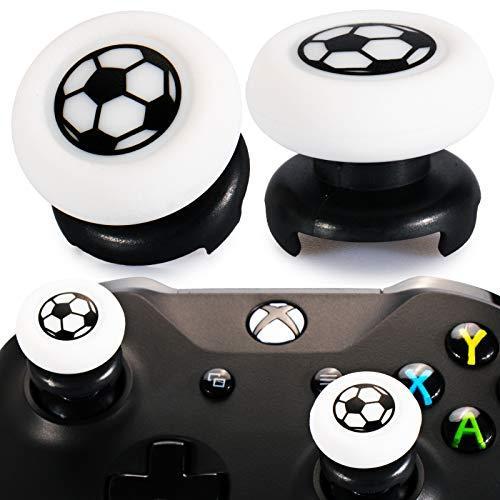 Playrealm FPS 贈答 サムスティック エクステンダー amp; 印刷 One用 2セット サッカー ゴム製シリコン グリップカバー Xbox 高価値セリー