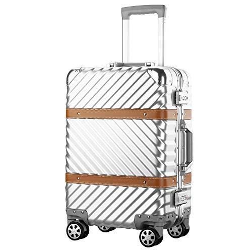 トップ Preferred Innovation 旅行 レトロ アルミフレーム アライン加工 半鏡面仕上げ Tsaロック キャリーケース スーツケース 旅行用 P I スーツケース キャリーバッグ