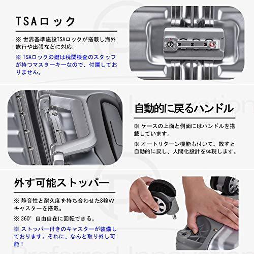 トップ Preferred Innovation 旅行 レトロ アルミフレーム アライン加工 半鏡面仕上げ Tsaロック キャリーケース スーツケース 旅行用 P I スーツケース キャリーバッグ