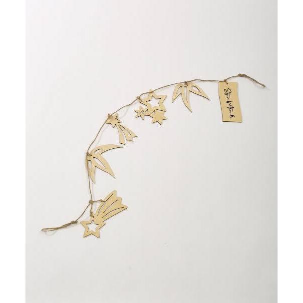 七夕ガーランド 木製ガーランド ウッドガーランド 麻紐付き おうちで七夕 おしゃれ 笹飾り スターフェスティバル おうちフォト 商舗 流れ星