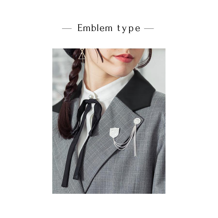 ピンバッジ ブローチ ワッペン エンブレム クラウン 制服 卒業式