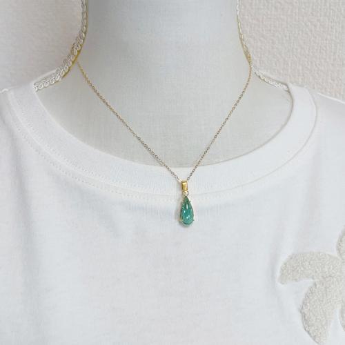 アパタイト　K18 ペンダントトップ 天然石ジュエリー　jewelryの画像