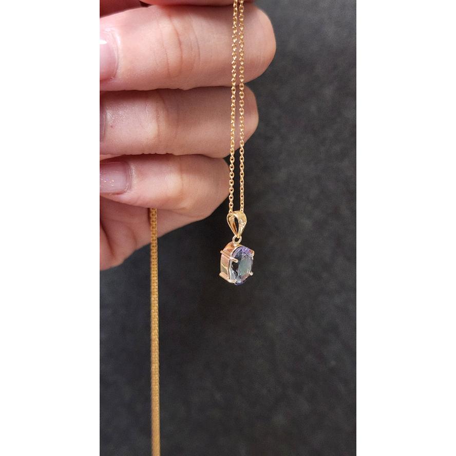 K18✕タンザナイト☆ペンダントトップ ファンシーカラータンザナイト K18 ペンダントトップ ネックレス