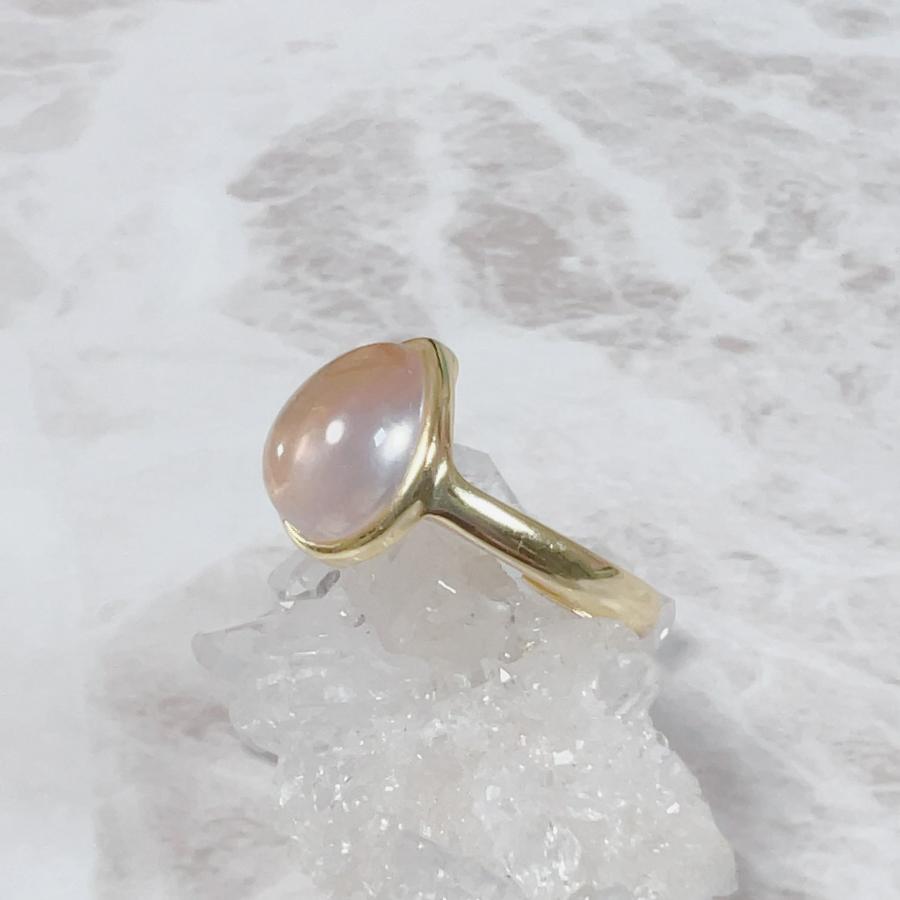 ローズクォーツ リング シルバー925 ゴールド : momi accessory - 通販 