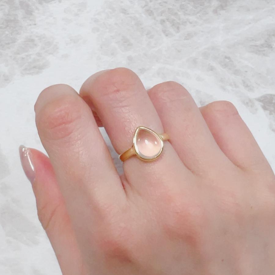 ローズクォーツ リング シルバー925 ゴールド : momi accessory - 通販