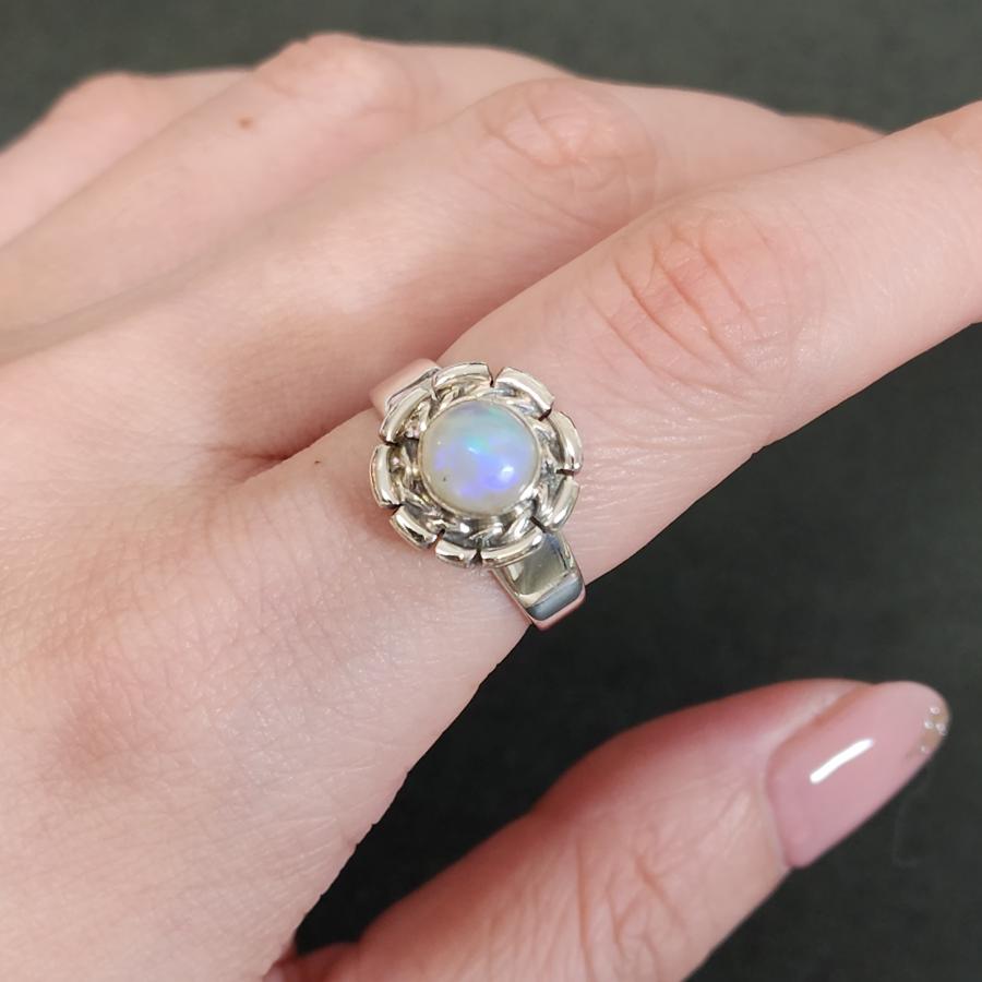 天然オパール リング 天然石リング 誕生石リング 天然石アクセサリー