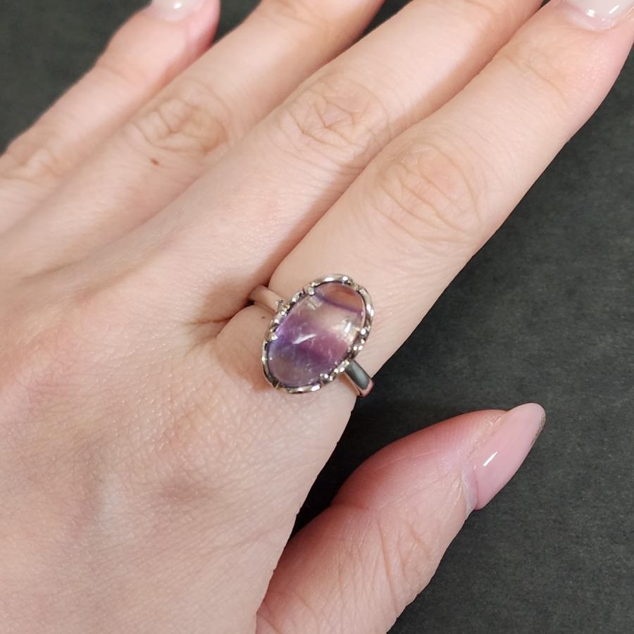 フローライト リング 天然石リング 天然石指輪 蛍石 : momi accessory 