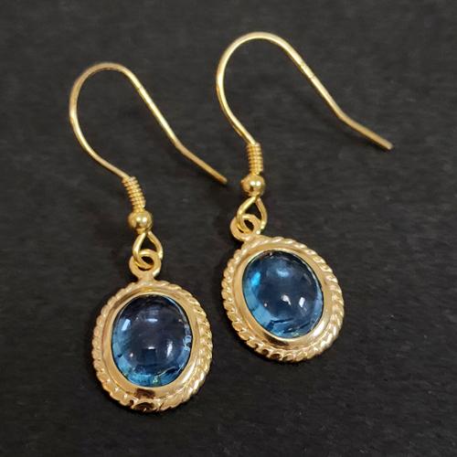 ブルートパーズ ピアス ブルートパーズ イヤリング 金属アレルギー対応 