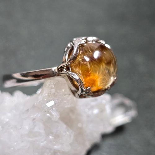 ⭐︎【天然】フラワールチルオーツ リング s925 11.3x10.5mm