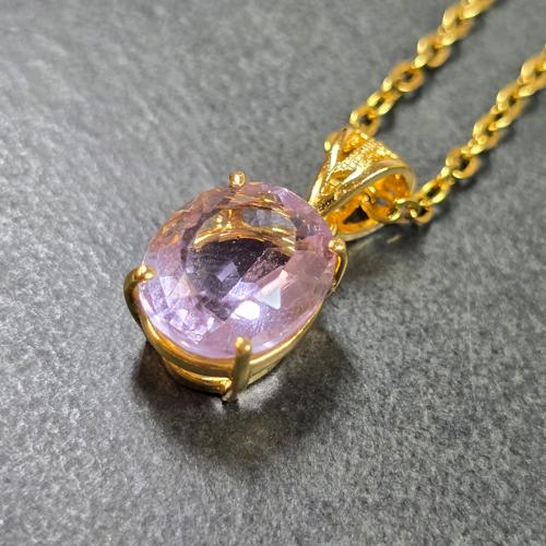 ピンクフローライト ペンダント ピンクフローライト ネックレス : momi 