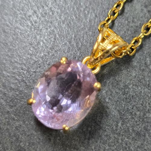 ピンクフローライト ペンダント ピンクフローライト ネックレス : momi