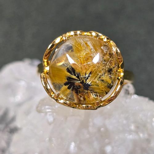 タイチンフラワールチルクォーツ リング タイチンフラワールチル