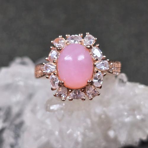 ピンクオパール リング ピンクオパール 指輪 ピンクゴールド キラキラ
