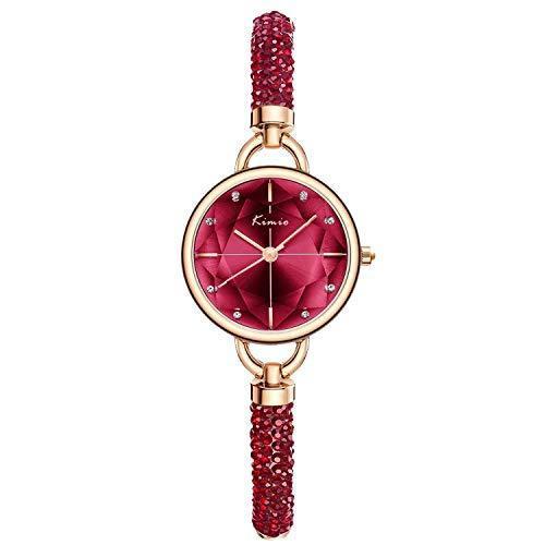 肌触りがいい RORIOS腕時計レディース 通勤 ダイヤモンド付き アナログ表示 クオーツウォッチ かわいいブレスレットウォッチ 腕時計